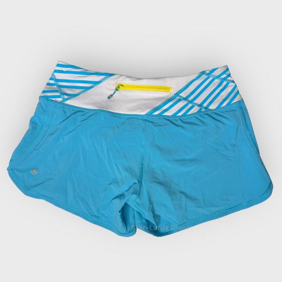 Lululemon Groovy Running Short 6 Spry Blue Quilt Retired Rare 90s Athleisure - Picture 5 of 5